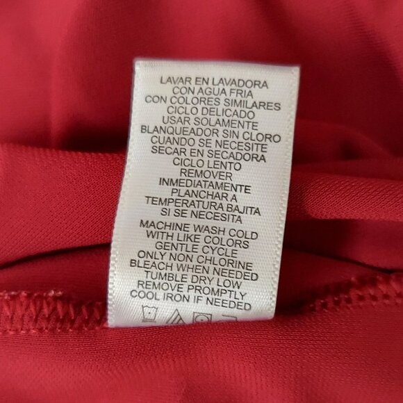 Narciso Rodriguez for Design Nation Pink and Red Dress with Black Sash - Picture 7 of 15